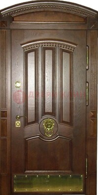 Хорошая стальная арочная дверь с декоративным элементом ДА-23 в Сергиевом Посаде